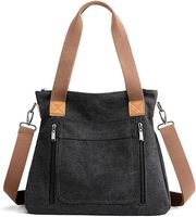 Sac fourre-tout en toile Sunshinejing pour femme, rayé, pour le travail, à porter à l'épaule ou en bandoulière, sac hobo décontracté, grand sac de shopping à poignée supérieure