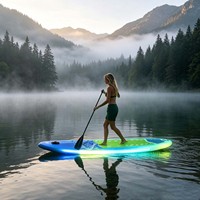 Planche de SUP gonflable écologique à LED imprimée sur mesure, taille personnalisée, luminescence nocturne pour les grossistes
