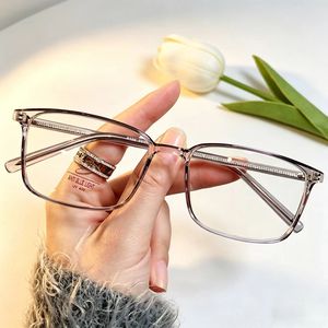Lunettes plates artistiques et tendance pour femmes, simples et unies, en TR90, anti-lumière bleue, protection oculaire, peuvent être équipées de - Product Image 1
