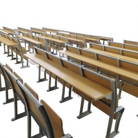 Sièges d'auditorium, chaises de salle de conférence, bureaux d'étudiant en bois massif, bancs, sièges de salle de conférence, sièges de théâtre, modernes, minimalistes, pliables