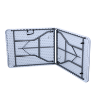 Mesa Plegable Ligera para Exteriores con Patas de Metal y Panel de Plástico, Ahorra Espacio, Ideal para Almacenamiento de Autos y Camping, Venta al Por Mayor de Fábrica