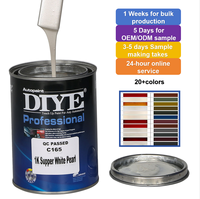 Peinture automobile de luxe DIYE 1K C165 - Revêtement liquide écologique 12kg/L Super Blanc Nacré Brillant Haute Couvrance