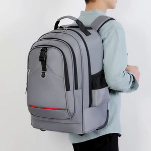 Low Price Wholesale Fashion Zipper Mute <b>Wheel</b> Convenient Large Capacity Waterproof Wheeled Pull Rod <b>Backpack</b> Motion Men - Product Image 5