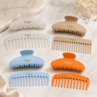 Ume Fashion – Accessoires capillaires personnalisés pour femmes, ensemble pince à cheveux et peigne en acétate mat avec logo personnalisé, idéal pour les salons de coiffure et les soins capillaires