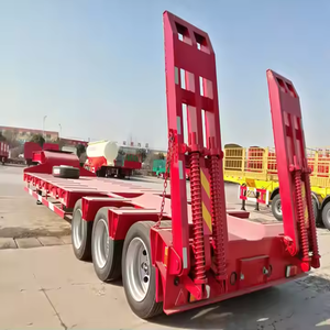 Vente en gros de semi-remorque surbaissée détachable en acier de haute qualité avec suspension pneumatique mécanique et capacité de charge utile de 30000kg - Product Image 4