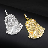 Pendentif personnalisé en laiton Jésus, style Hip Hop Iced Out, collier pour rappeur, vente en gros, cadeau