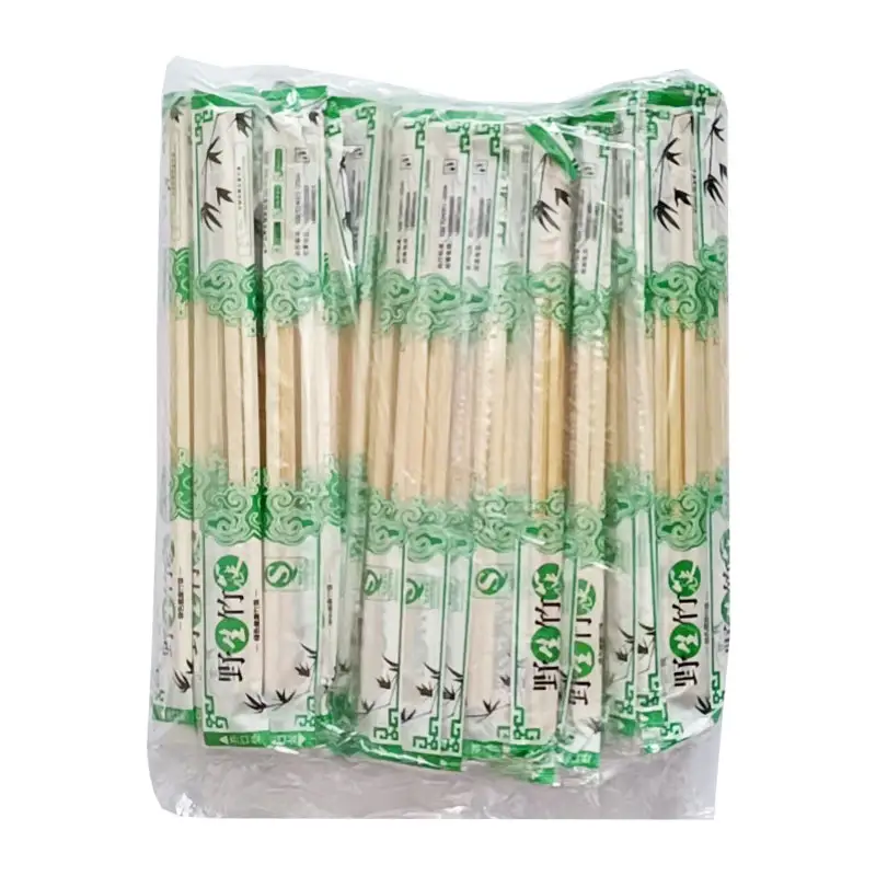Stokta 3000 adet karton toplu ambalaj paketi vietnam toplu restoran bamboo_chopsticks yuvarlak bambu özel tek kullanımlık yemek çubukları