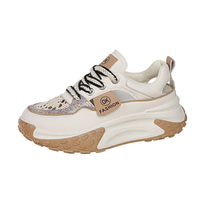 2025 été respirant baskets femmes chaussures décontractées nouveaux Styles dames chaussure en <span class=keywords><strong>cuir</strong></span> véritable baskets femmes hauteur augmentant - Product Image 2