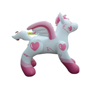 Trái tim màu hồng bay sói, Inflatable bay Husky đồ chơi, Husky Dog giáng sinh Inflatable cho kỳ nghỉ sân trang trí - Product Image 1