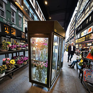 Armoire florale verticale Tokyo HIBIYA KADAN, commandes numériques, verre anti-condensation, dégivrage automatique pour la préservation de l'ikebana - Product Image 6