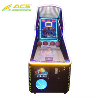 Simulateur d'arcade de basketball ACS, machine à grue, avec interface en anglais, en métal et plastique, à monnayeur, compatible Wi-Fi, pour usage intérieur, garantie 1 an