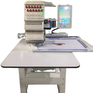 Máquina de bordado de alta calidad, máquina de bordado computarizado de 1 cabeza, para ropa