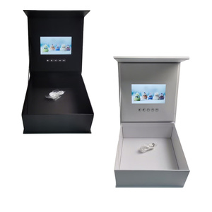Livre d'or <span class=keywords><strong>vidéo</strong></span> et boîte – Nouvelle arrivée : Livret <span class=keywords><strong>vidéo</strong></span> personnalisé avec écran LCD 7 pouces pour la promotion d'entreprise - Product Image 1