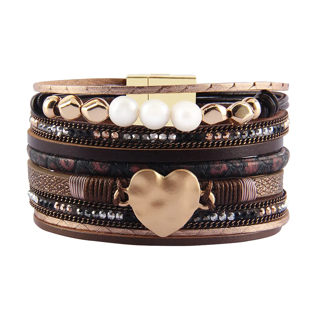 2021 Fashion Jewelry Charm Vintage Multilayer Wrap Rope Bracelets Lovely Bracelets