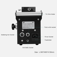 Station de soudage BGA SMD à affichage numérique LCD ASS-376A 150W Outil de réparation mobile Type pied Alimentation automatique Machine à souder