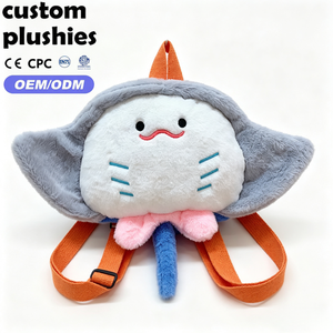 Mochila <span class=keywords><strong>de</strong></span> Peluche <span class=keywords><strong>de</strong></span> <span class=keywords><strong>Manta</strong></span> Raya <span class=keywords><strong>de</strong></span> Dibujos Animados, Suave y Esponjosa, para Niños Pequeños, para Viajes al Aire Libre, Regalo para Niños - Product Image 1