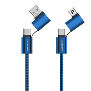 Câble USB en gros 3A tressé en nylon USB C vers Type C, câble de charge multiple PD 60W à charge rapide <span class=keywords><strong>4</strong></span>-en-1 pour téléphone portable - Product Image 3
