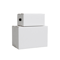 Personnalisé 3/5 Couche UV Étanche Gaufrage Expédition Déménagement Emballage Dur Cadeaux Blanc Uni Kraft Ondulé Carré Rigide