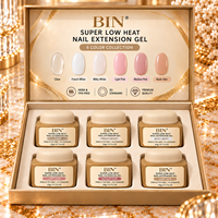 Gel de construction pour extension d'ongles BIN, gel poly pour extension d'ongles, marque privée, sans HEMA, sans TPO, gel de construction semi-permanent