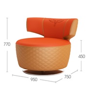 Fauteuil moderne en tissu velours et mousse, avec structure en acier inoxydable, idéal pour chambre, salon, chaise longue, hôtel, appartement, salle à manger