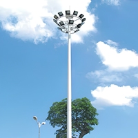 Mât d'éclairage automatique à hauteur variable pour terrain de football extérieur avec éclairage LED 12m 15m 20m 30m 35m