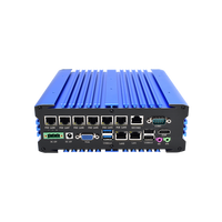 Ordinateur industriel compact à 8 ports Lan DC 9-36V, boîtier intégré