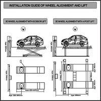 Équipement d'alignement automatique de roues 3D haute précision avec caméra HD mobile à écran unique pour atelier automobile