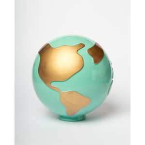 Hucha decorativa con diseño de mapa verde para niños y adultos - Product Image 1