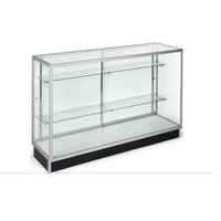 6ft Full Vision Black Smoke Shop Store Aluminium Téléphone portable Boutique de téléphonie mobile Vitrine d'affichage en verre