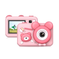 Cámara Digital de Juguete para Niños, para Fotografía al Aire Libre, con Mango Desmontable para Selfies, Sensor de Imagen CMOS, Compatible con Tarjetas MicroSD