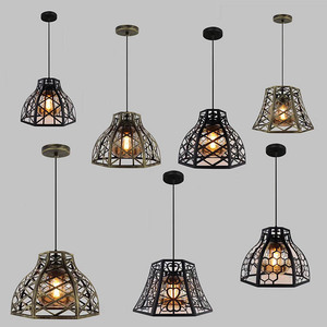 Prezzo all'ingrosso Design semplice Vintage Hotel soggiorno cucina isola pranzo nero sospensione in ferro moderno luce pendente con Buld - Product Image 2