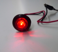 Luz de posición lateral de camión redonda roja de 0,75 pulgadas para remolque RV 10-30V 1 número Leds lámpara de cuerpo de camión DOT otros accesorios de luz de coche