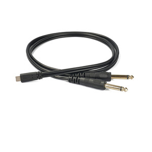 USB C to <strong>2</strong>-in-1 Gold Plated 6.35mm Audio Cable Adapter Dual Application for Speaker Microphone <strong>Computer</strong> - Product Image 5