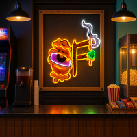 Enseignes néon LED imprimées UV, texte/graphisme personnalisables, forme murale, décoration publicitaire pour magasins, centres commerciaux, bars, surface acrylique