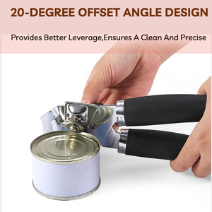 Abrelatas Manual Multiusos de Acero Inoxidable de Alta Resistencia con Diseño Plano y Perilla de Fácil Giro, Ecológico - Product Image 2