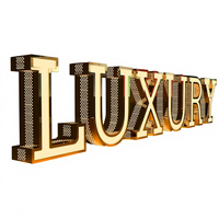Panneau publicitaire pour porte d'entrée DakeSign, personnalisé, LED 3D, acrylique, acier inoxydable, lumineux, extérieur, bandes LED, IP65, étanche