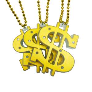 Joyería de cadena dorada brillante, cuentas de Carnaval latino, collar con signo de dólar brillante, adornos brillantes <span class=keywords><strong>en</strong></span> <span class=keywords><strong>el</strong></span> collar que se usa <span class=keywords><strong>en</strong></span> la fiesta - Product Image 2