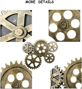 Decoraciones de Engranajes de <span class=keywords><strong>Estilo</strong></span> <span class=keywords><strong>Industrial</strong></span>, Adorno de Pared Tridimensional para Interiores, Barra Colgante de Pared Retro, Engranaje Creativo para Colgar en la Pared - Product Image 4