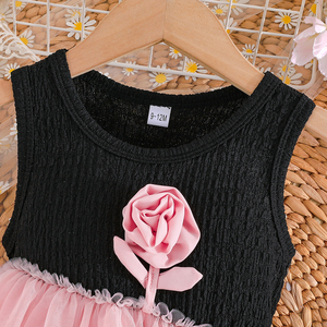 ชุดเดรสเจ้าหญิงสุดหรูสำหรับเด็กผู้หญิง ดีไซน์น่ารักทรงเอไลน์ ความยาวปานกลาง ผ้าเนื้อนุ่มระบายอากาศได้ดี เสื้อผ้าเด็กผู้หญิงตัวเล็ก - Product Image 3