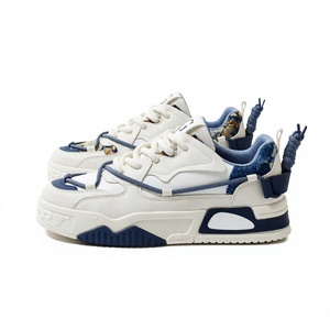 Men's Thick Sole <b>Walking</b> Shoes Lace Up Casual Sneakers Round Toe Breathable Streetwear Footwear - Product Image 3