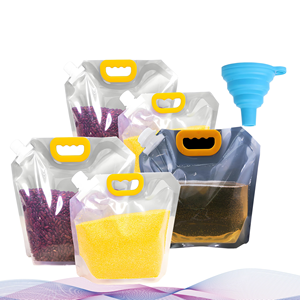 Bouteille d'eau portable réutilisable personnalisée de 500 ml et 1 L, sacs de transport, sac d'eau d'urgence avec poignée - Product Image 1