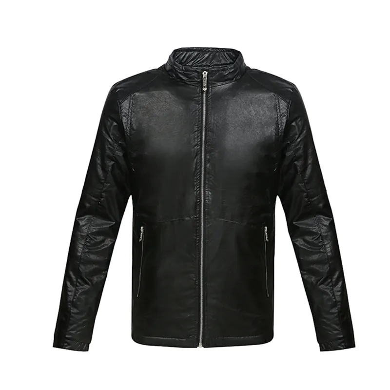 MenのMotorcycle JacketとHidden Earphone Waterproof Custom Leather Jacket Garments