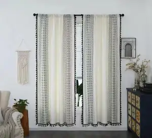 Bán buôn Trung Quốc, ba dệt đa-màu sắc phòng darkens 2 miếng màn rèm cửa cho phòng khách