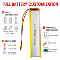 Batterie Li-polymère personnalisée 7035142 5400mAh 3.7v pour montre intelligente et dispositifs médicaux