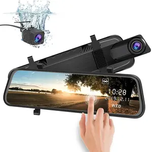 Monitor für Auto-Dashcam DVR Kamera-Recorder Berührungsbildschirm-Objektiv Video-Recorder Rückspiegel Front-/Hinterradfahr-Recorder