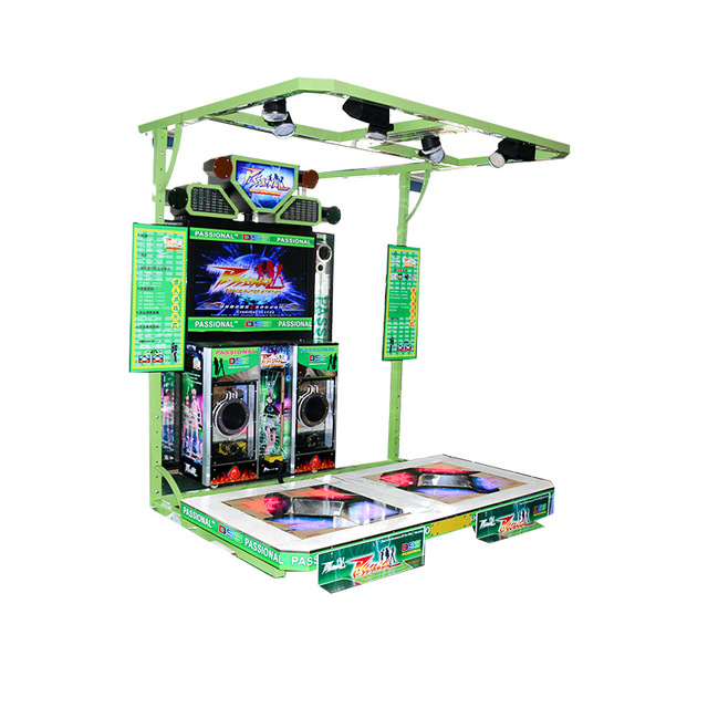 Indoor Coin Operated Game Machine, 2-person Player Dance Machine, Entertainment Dance Arcade Machine