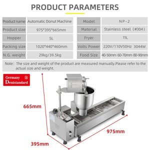 Máquina Comercial Mini para Hacer Donuts Redondos, Equipo Automático para Catering de Panadería, Freidora Manual/Eléctrica para Frutas, Nueces, Leche y Maíz - Product Image 6