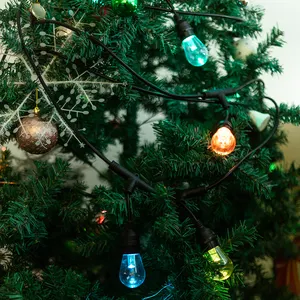 ไฟราว LED หลากสีไฟตกแต่งต้นคริสต์มาสในร่มกลางแจ้งเทศกาลตกแต่งกันน้ำ
