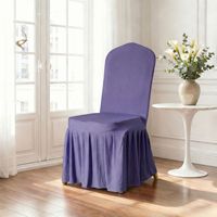 Housses de chaise de salle à manger Laiyue – Lot de housses élastiques en spandex, unies, lavables, pour banquet/mariage/usage général (8 po de diamètre x)