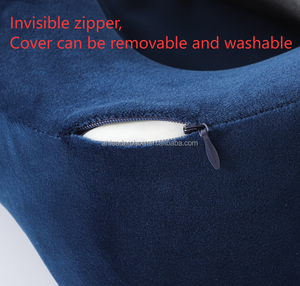 후드가있는 맞춤형 로고 U 자형 여행용 목 베개 비행기 자동차 및 사무실 휴식 용 소프트 메모리 폼 베개 - Product Image 5